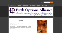 Desktop Screenshot of birthoptionsalliance.org