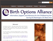 Tablet Screenshot of birthoptionsalliance.org